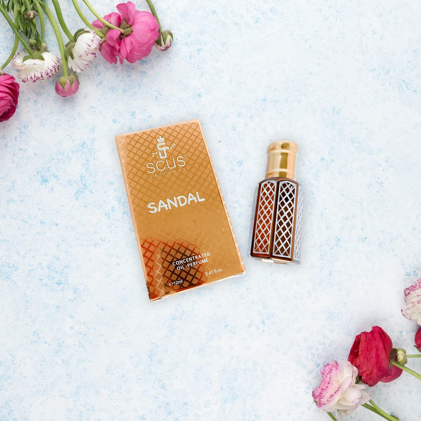 SCUS Perfumes Sandal Fragrance for Men & Women Woody Earthy Concentrated Perfume oil Long Lasting Fragrance Non-Alcoholic (Parfum 12ml with Velvet Beauty & Personal Care SCUS Perfumes