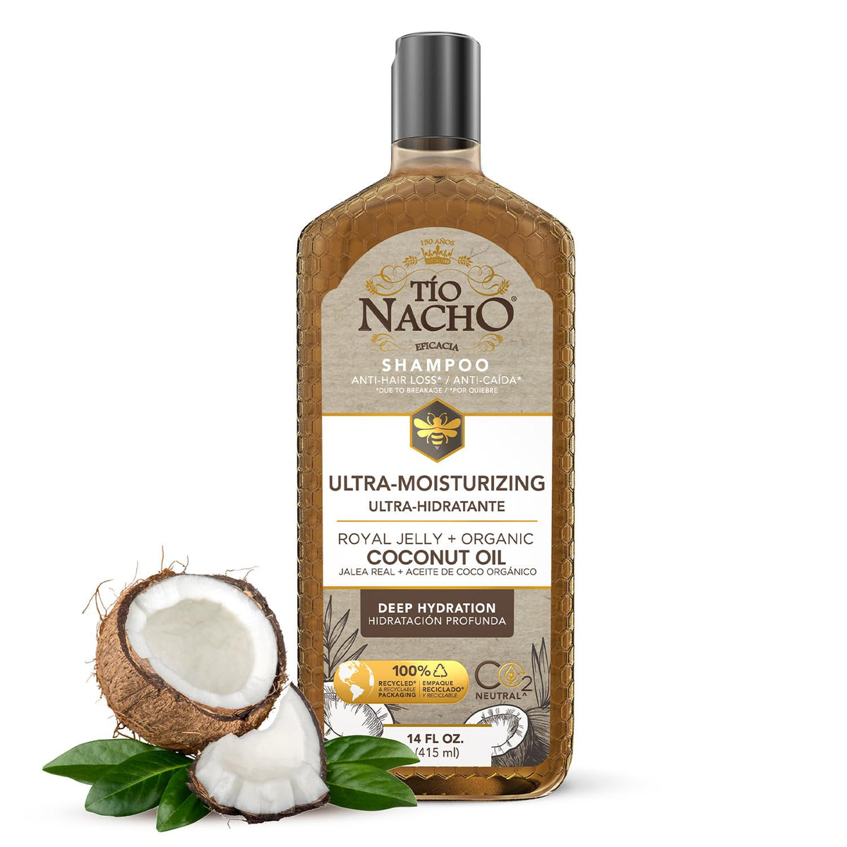 Tio Nacho Ultra Hydration Shampoo with Coconut Oil & Royal Jelly, Hydrating & Nourishing for Dry, Damaged Hair, Fights Frizz & Protects from Breakage Beauty & Personal Care Tio Nacho