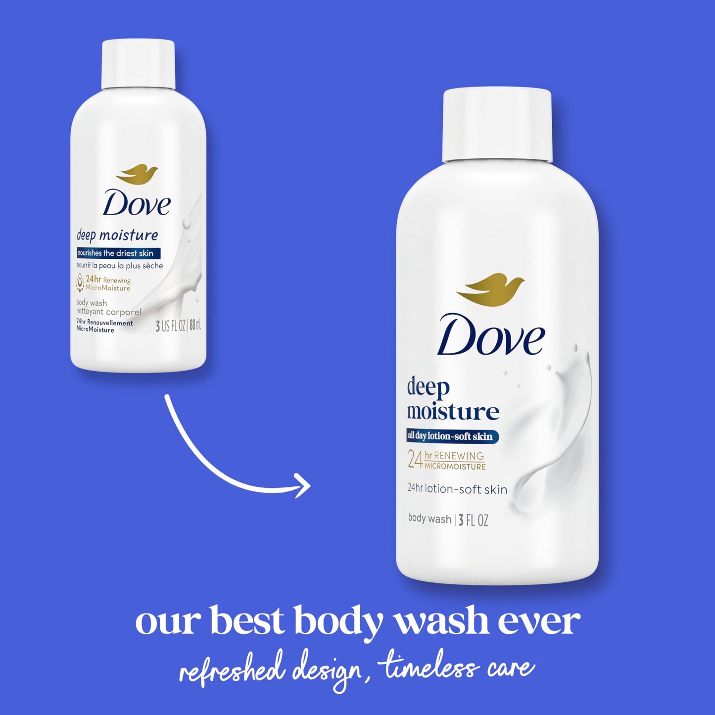 Dove Nutrium Moisture Deep Moisture Body Wash, 3 Ounces (Pack of 12) Beauty & Personal Care Dove