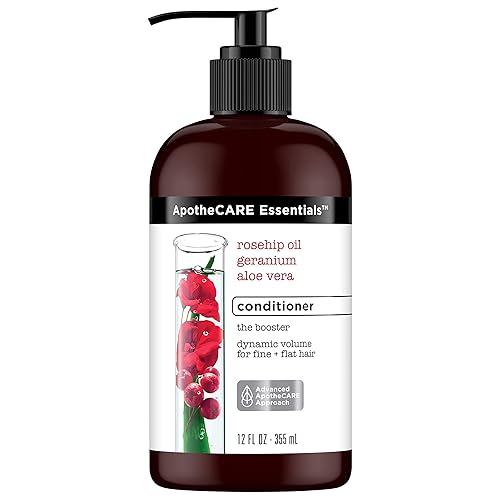 ApotheCARE Essentials The Booster Conditioner Rosehip Oil, Geranium, Aloe Vera 12 oz Beauty & Personal Care ApotheCARE Essentials