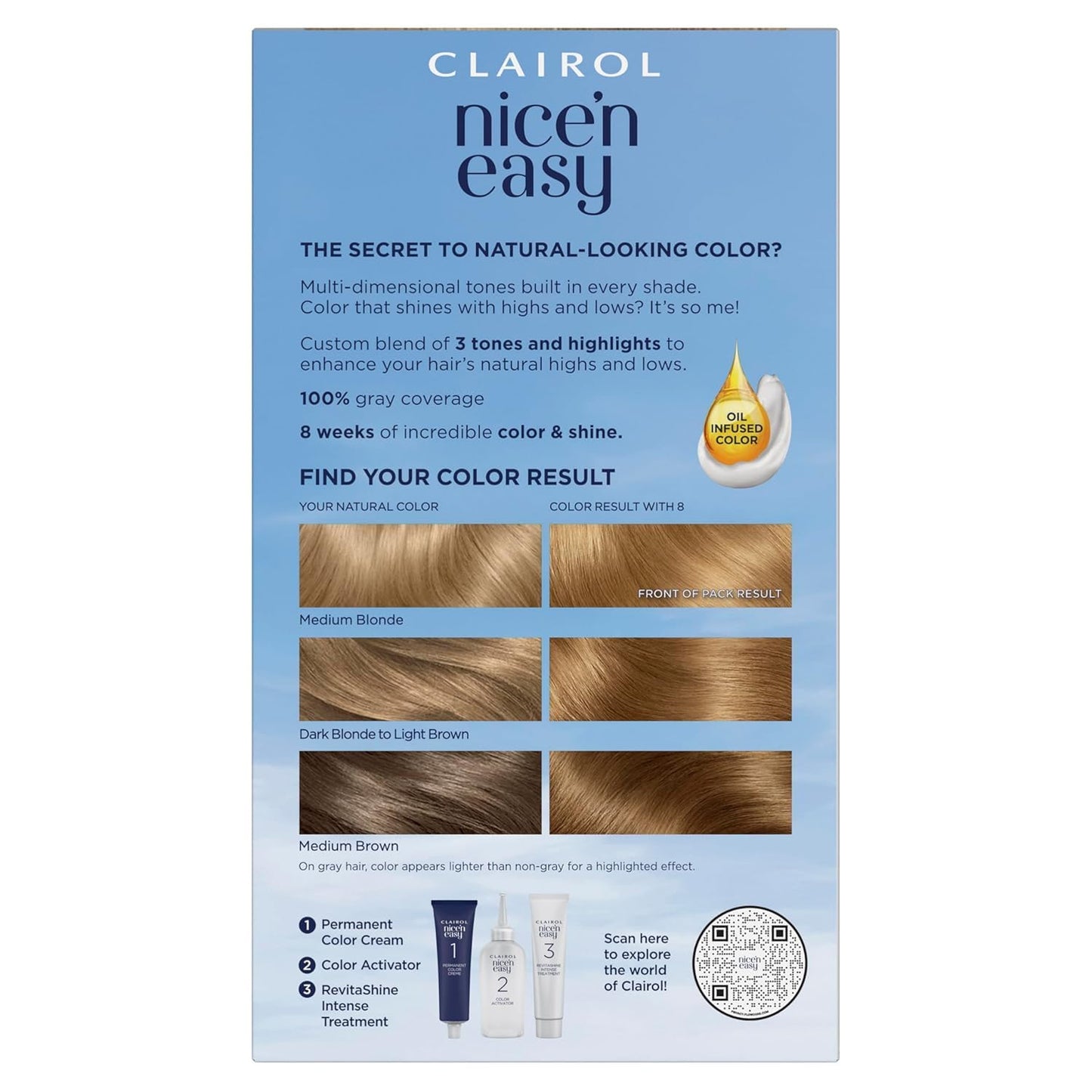 Nice'n Easy Permanent Color, Natural Medium Blonde [8/103A] 1 ea Beauty & Personal Care Clairol