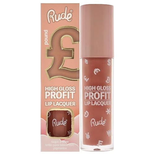 Rude Cosmetics High Gloss Profit Lip Lacquer - Pound Lip Gloss Women 0.141 oz Beauty & Personal Care RUDE