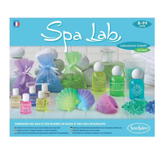 Sentosphre Spa Lab DIY Kit for Making Your Own Relaxing Soaps, Gels and Bath Salts - Spa Lab Kit - Big Kid - Includes Bases, Beaker, Spatula Beauty and Personal Care Sentosphère