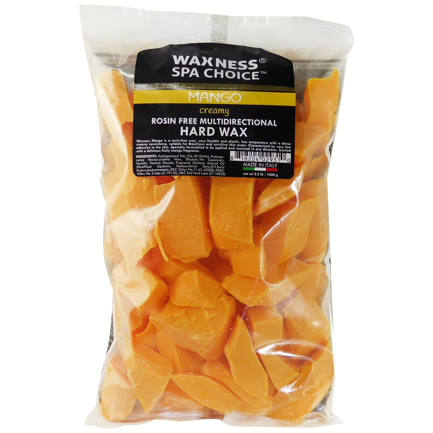 Waxness Spa Choice Rosin Free Multidirectional Hard Wax Mango 26.4 lb / 12 kg Beauty and Personal Care Waxness