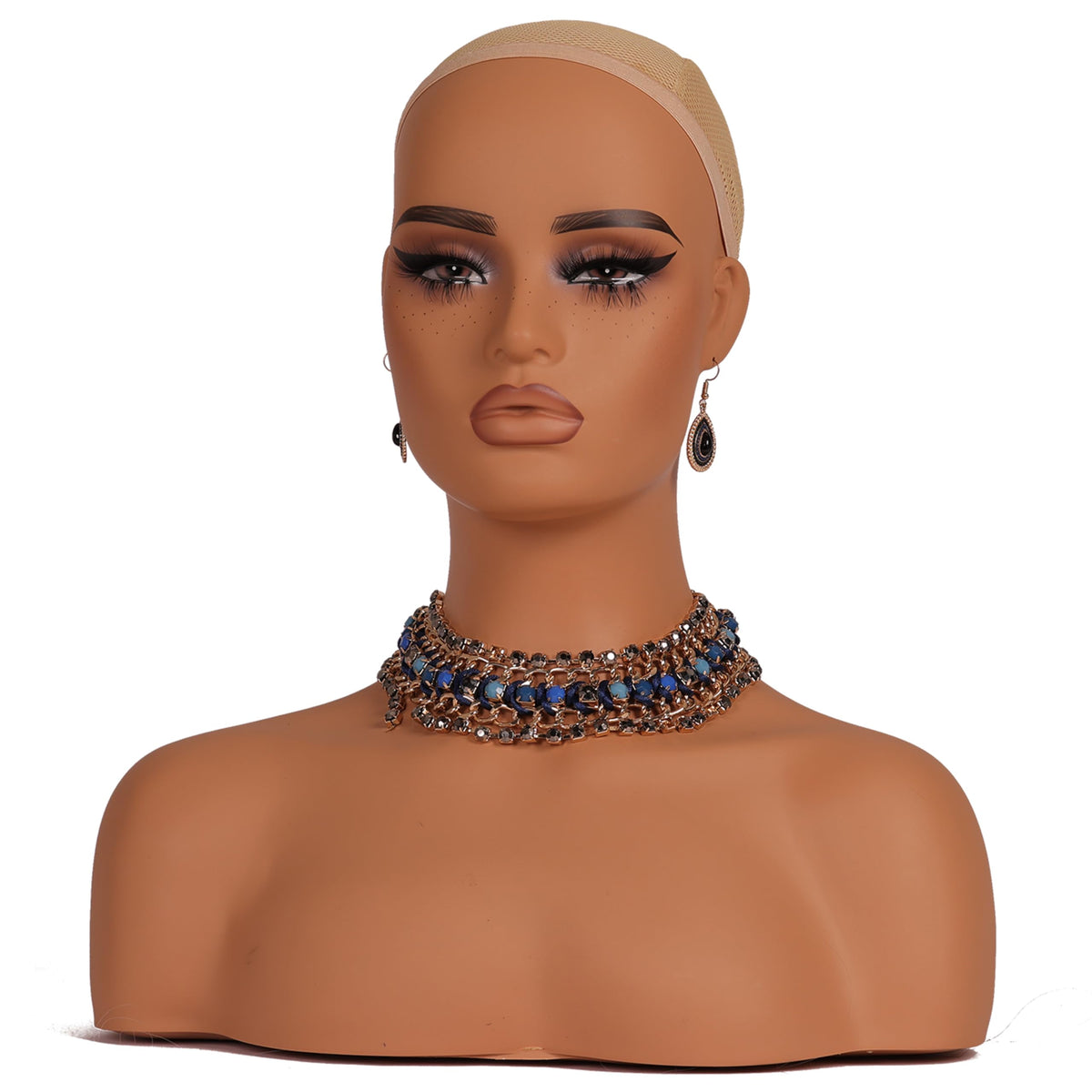 L7 MANNEQUIN European American Femlae Model Head Display Props Mannequin Head with Shoulders Bust (DC TH MAZI)