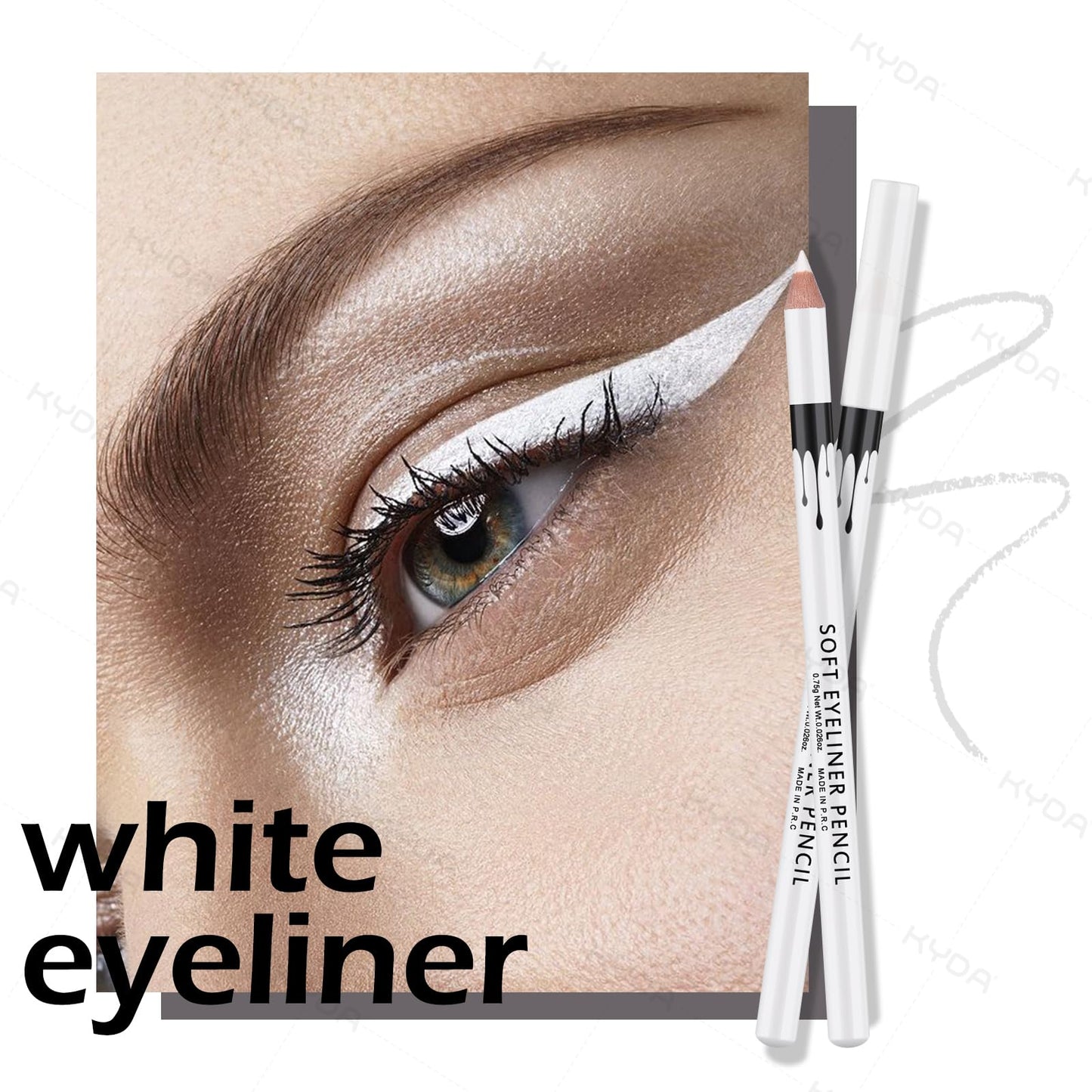 Ownest 12 Pcs White Eyeliner Highlighter Pen, White Pearl Eyeliner Pencil Set, Soft Shimmer Liner & Shadow Pencil, Lasting Smooth Cream Eye Liner Pen Beauty & Personal Care Ownest