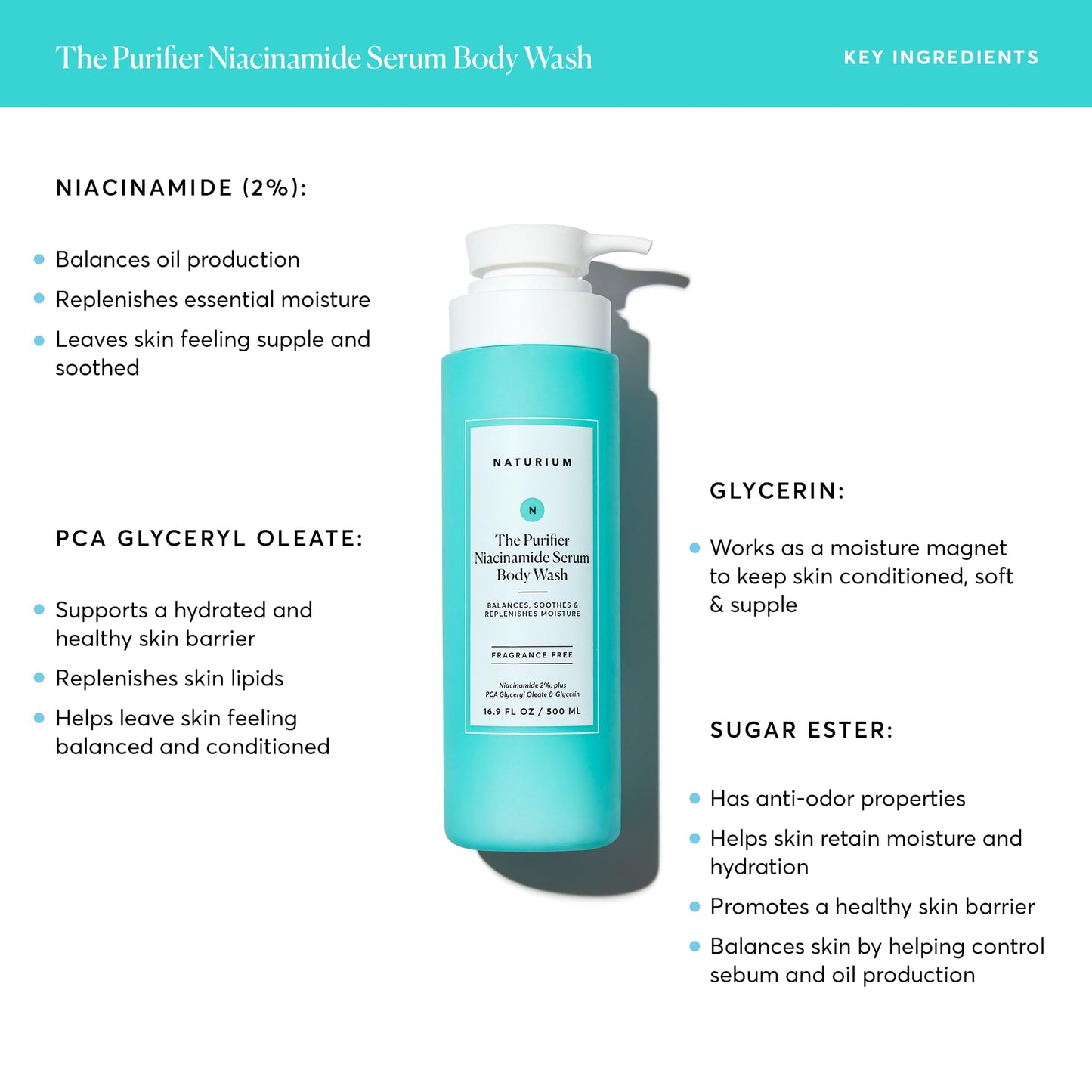 Naturium The Purifier Niacinamide Serum Body Wash, Cleansing & Hydrating Gel-Serum, Dermatologist Tested, Paraben & Cruelty Free, 16.9 oz Beauty & Personal Care Naturium