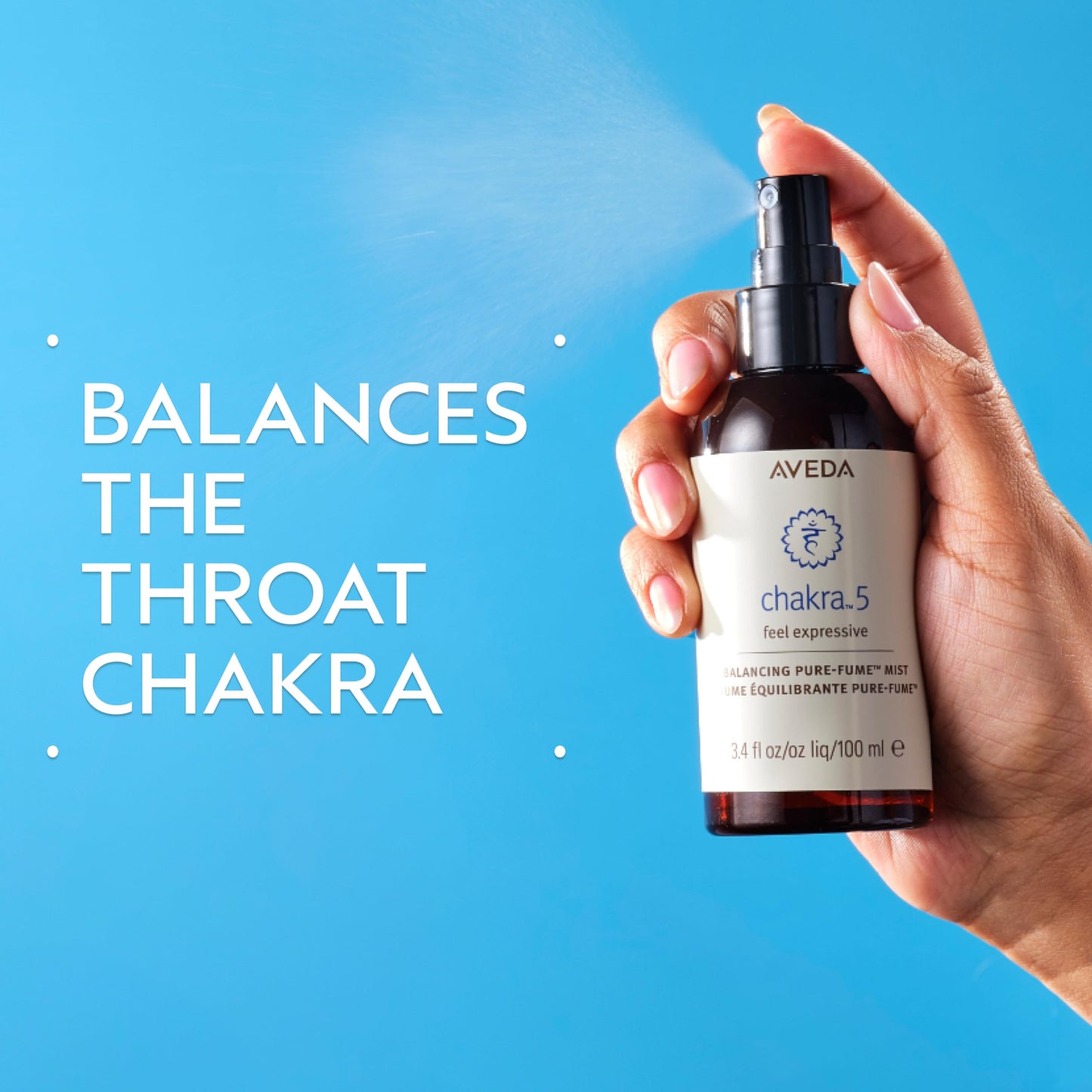 Aveda Chakra 5 Balancing Pure-Fume Mist: Throat | Body & Room Spray | Balances Throat Chakra | With Certified Organic Grapefruit, Rosemary, Ylang Beauty & Personal Care Aveda