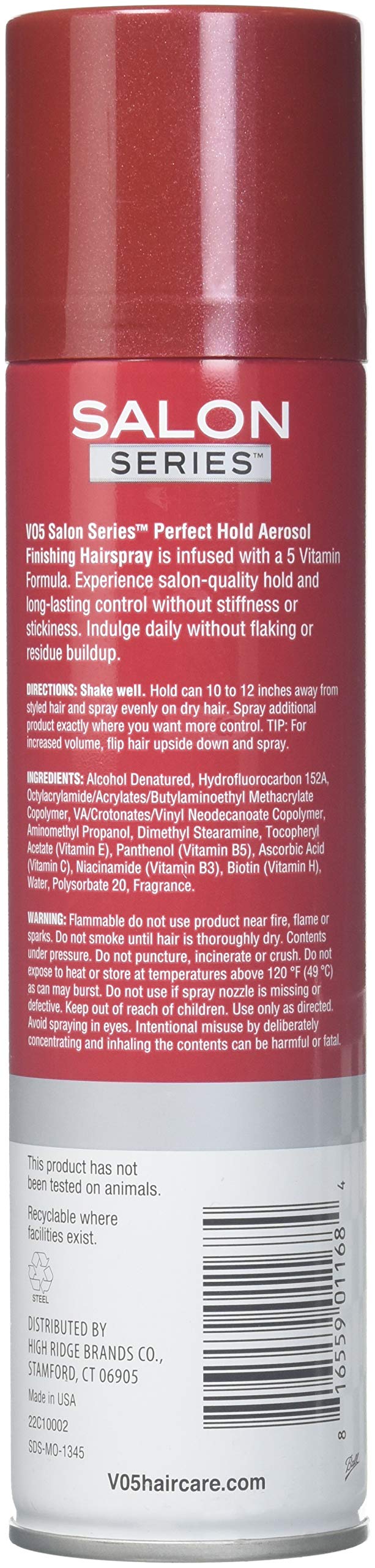 Vo5 Salon Series Perfect Hold Styling Hairspray, 9 Ounce - 6 per case. Beauty & Personal Care VO5