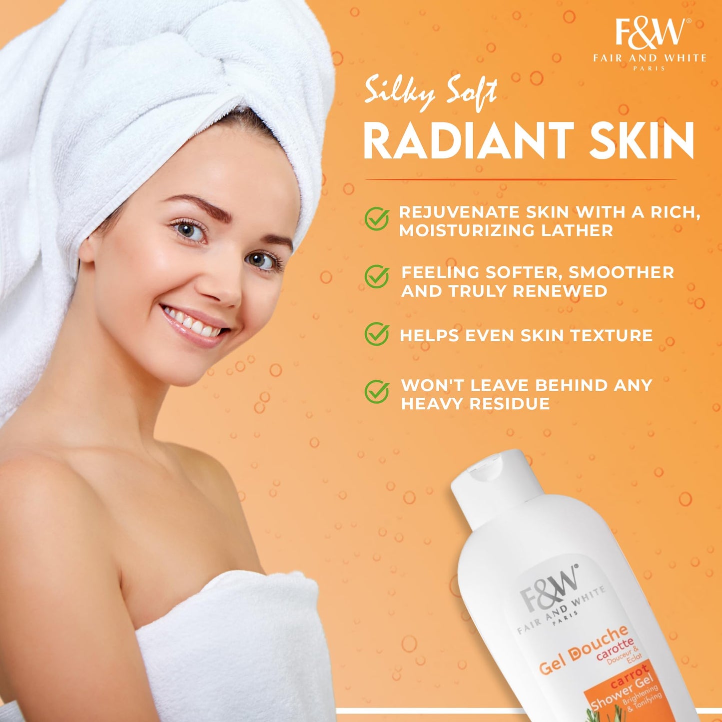FAIR & WHITE Original Carrot Tonifying Body Wash 1000ml / 33.8fl.oz. (33.8) Beauty & Personal Care FAIR & WHITE