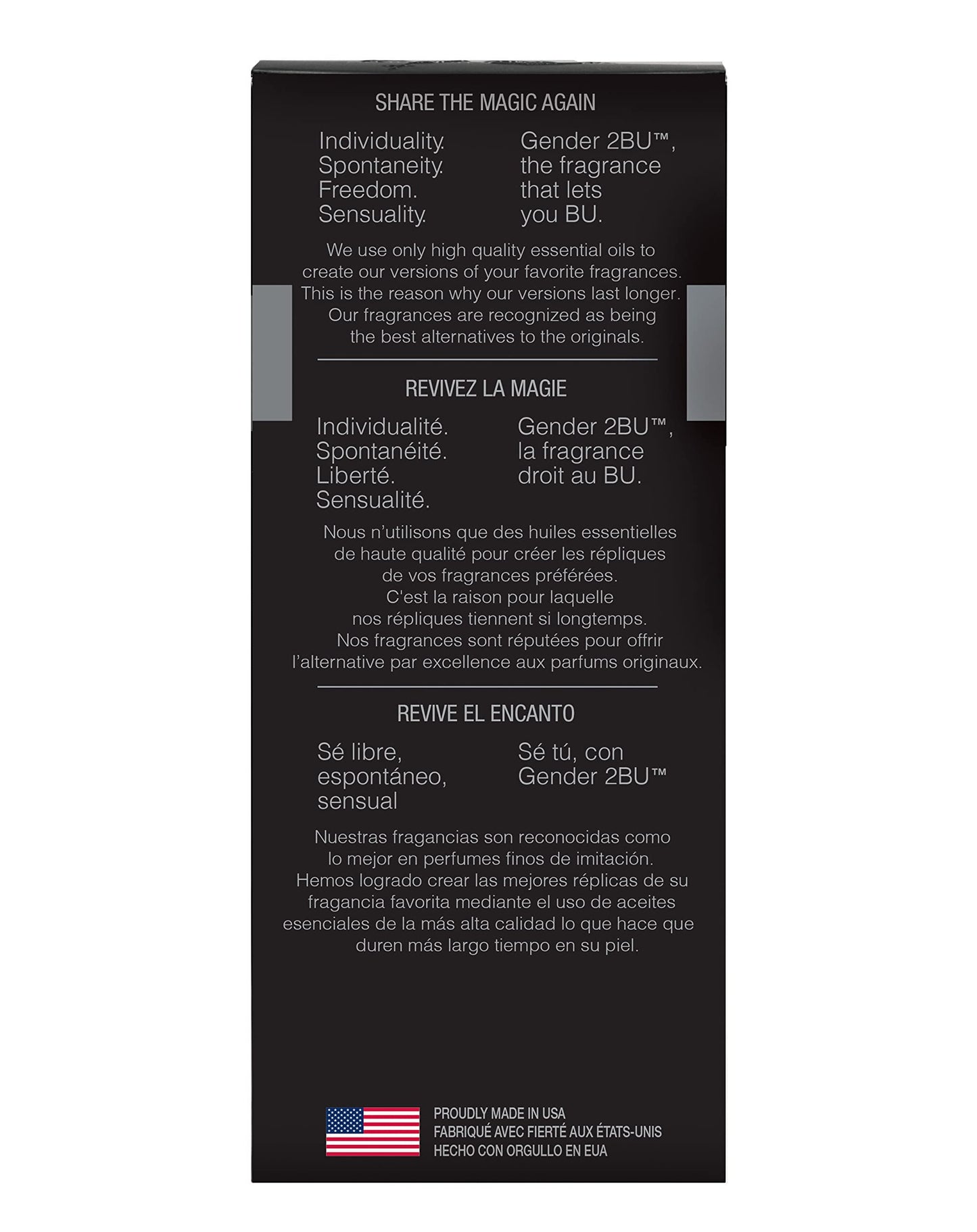 PB ParfumsBelcam Gender 2 BU Eau De Toilette Spray, Our Version of a Designer EDT, 100ml Beauty & Personal Care PB ParfumsBelcam