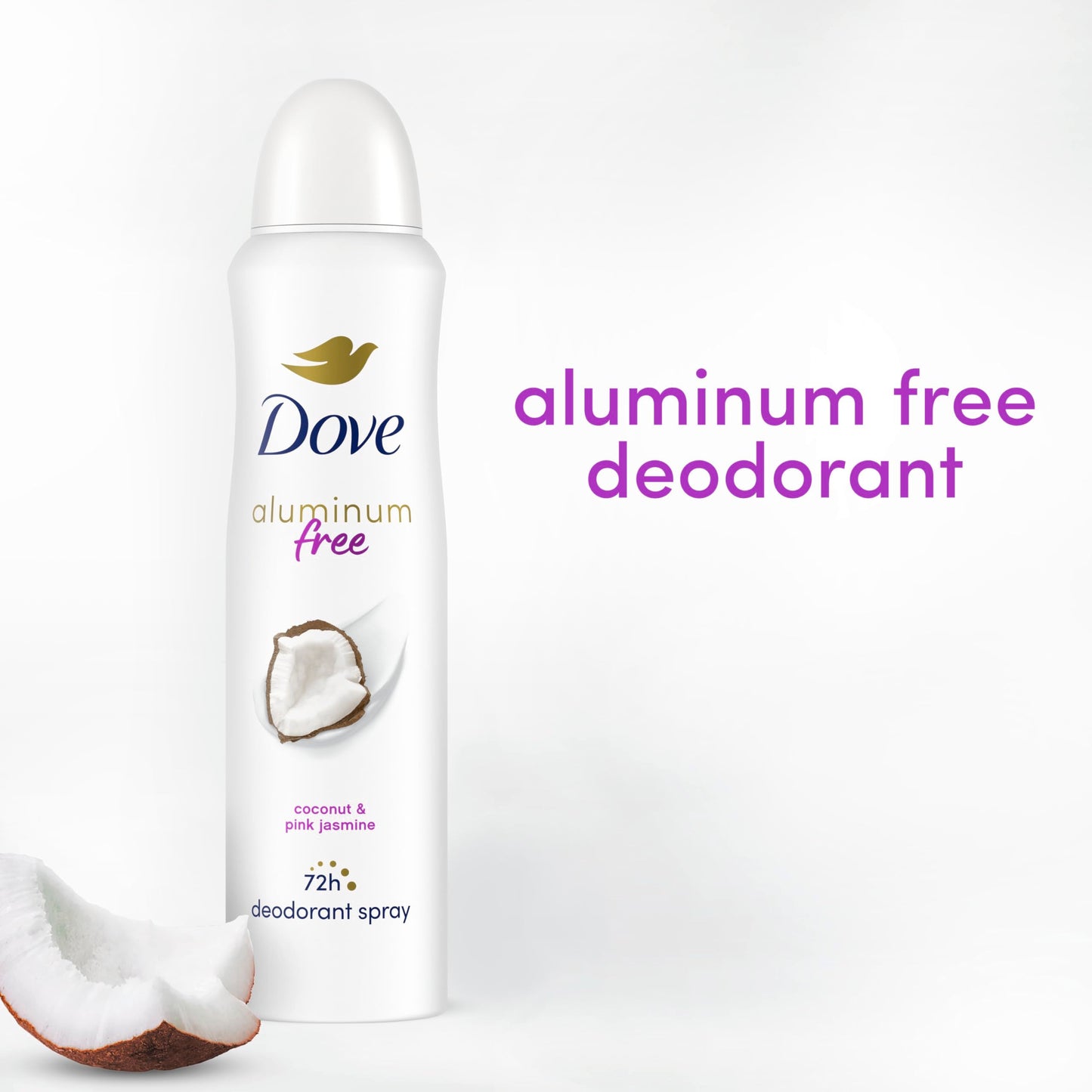 Dove Aluminum Free Deodorant Spray for Women 3 Count Coconut & Pink Jasmine 72 hour odor protection 4oz Beauty and Personal Care Dove
