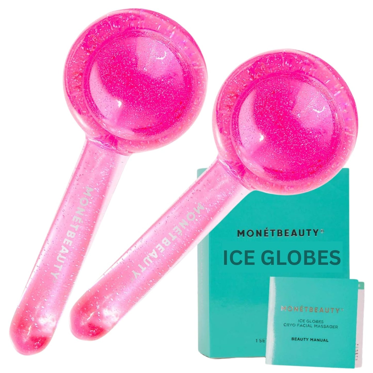 MonétBeauty Ice Globes for Face, Freezer Safe and Highly Effective Facial Globes for Daily Beauty Routines, Face Roller to Tighten Skin, Reduce Beauty & Personal Care MonétBeauty