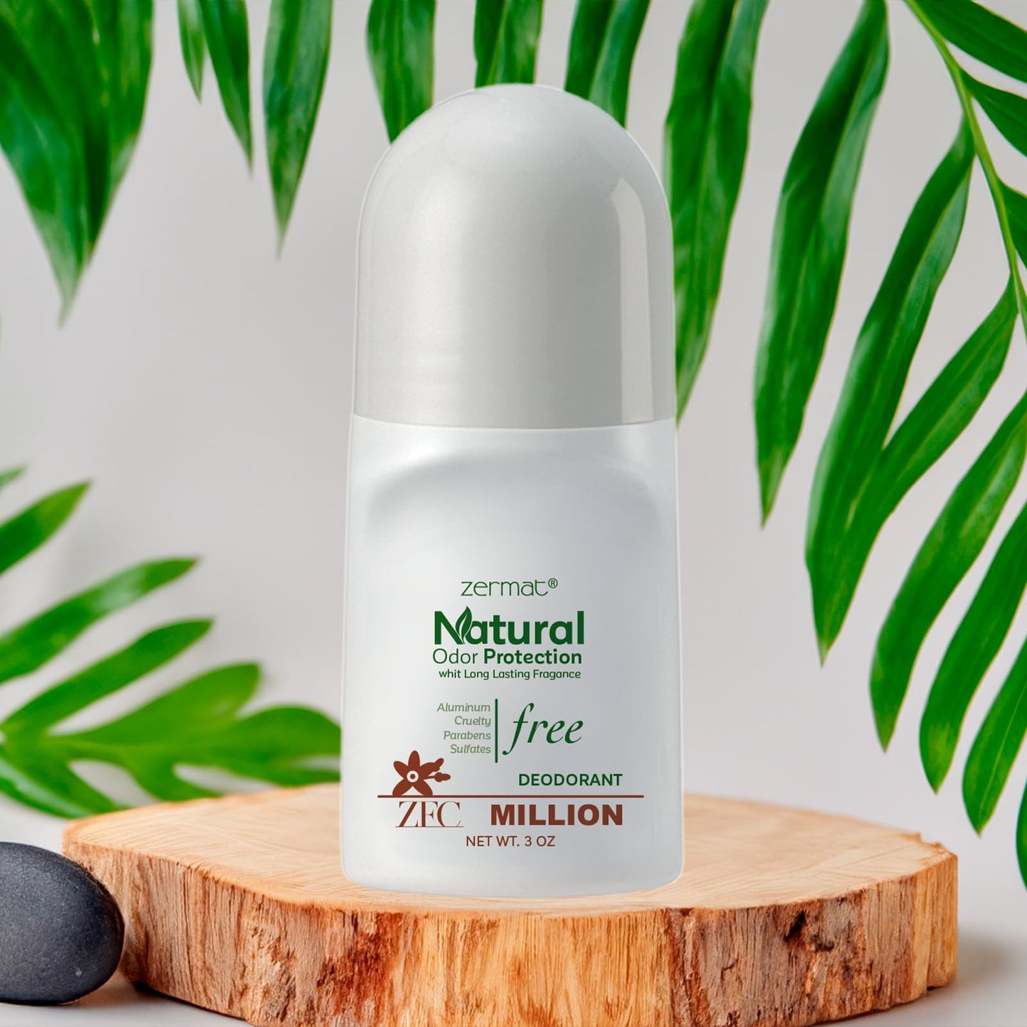 Zermat Senzuel Million, Natural Roll-On Deodorant, 3 Oz. Beauty and Personal Care Zermat