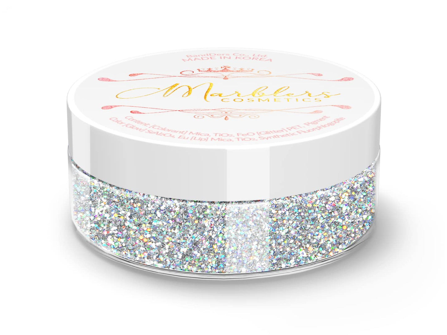 MARBLERS Holographic Face & Body Glitter [Holo Silver] 0.18oz (5g) | Fine | Non-Toxic | Vegan | Cruelty-Free | Festival, Rave & Party Makeup | Eye Beauty & Personal Care MARBLERS