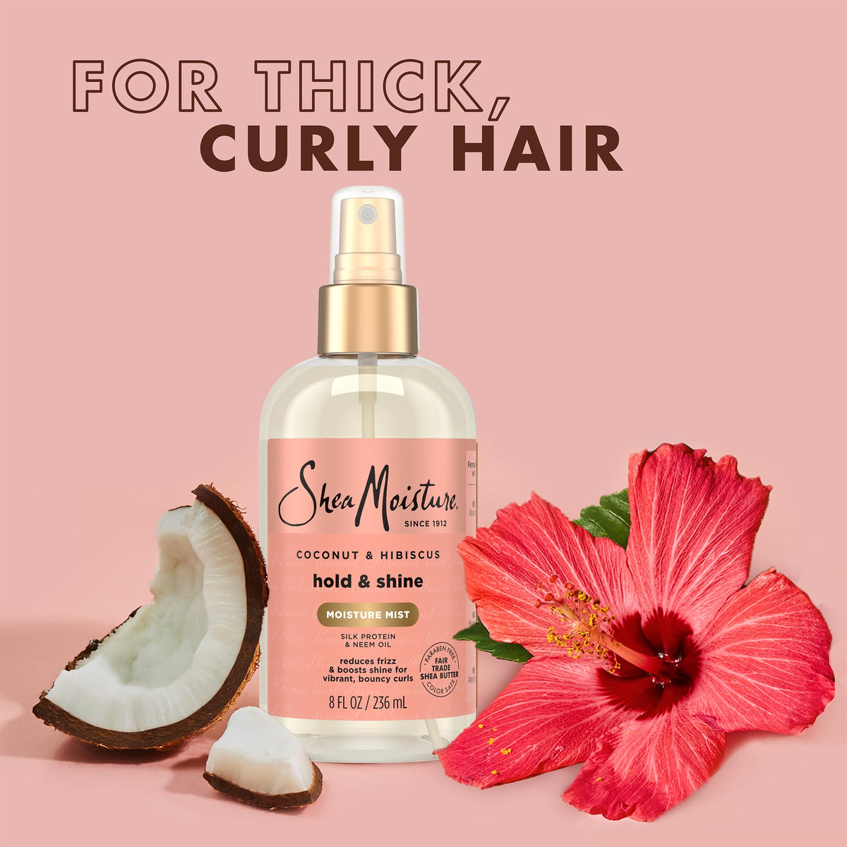 SheaMoisture Curl Care Bundle, Coconut & Hibiscus, Curl Enhancing Smoothie, Hold & Shine Moisture Mist, Frizz Free Mousse for Curly Hair, Wavy Styles Beauty & Personal Care SheaMoisture