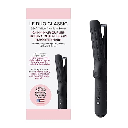 L'ANGE HAIR Le Duo Standard 360° Airflow Styler | 2-in-1 Curling Wand & Titanium Flat Iron Hair Straightener | Professional Hair Curler with Cooling Beauty & Personal Care L'ANGE HAIR