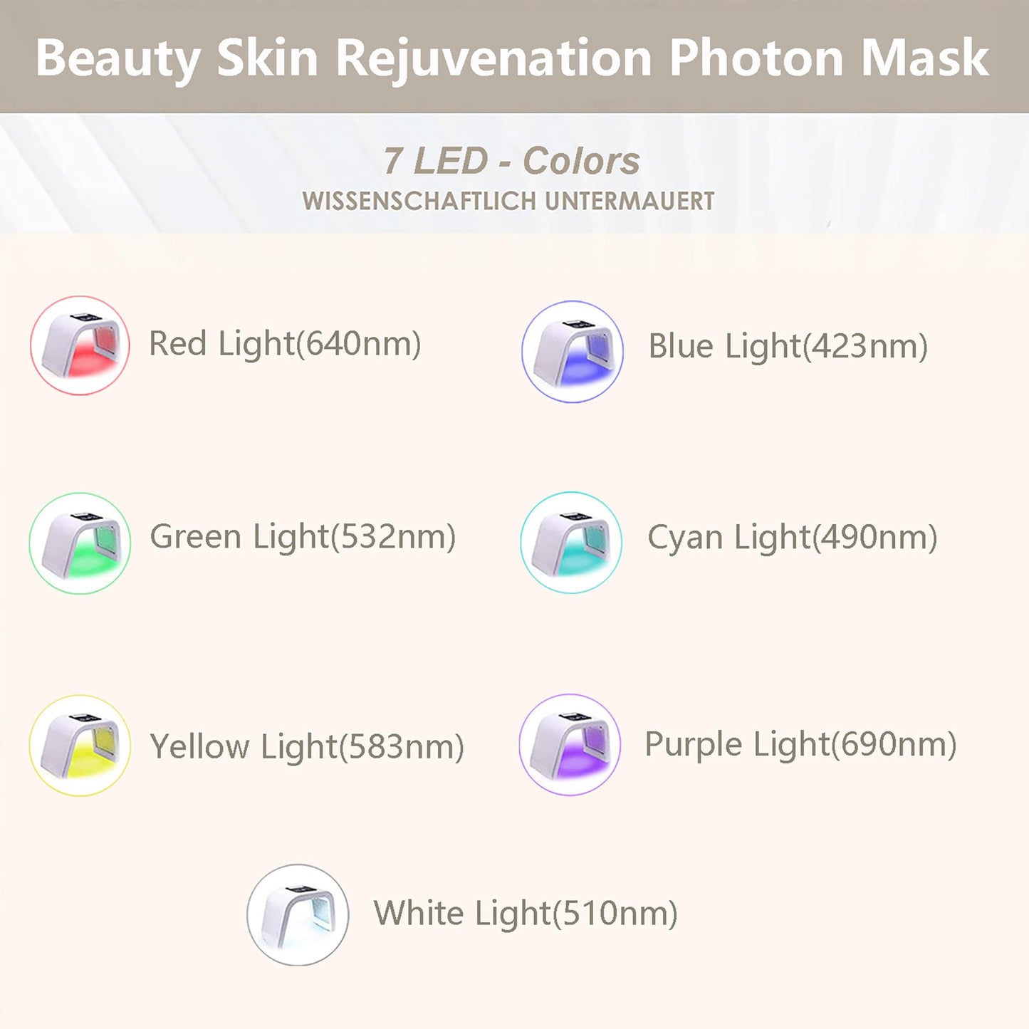 Led-Face-Tool?LED Light Therapy Facial Mask?7 in 1 Beauty Equipment for Skin Care at Home Beauty & Personal Care Fxtiaa