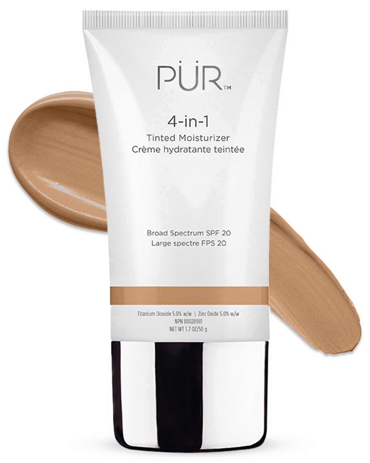 PÜR MINERALS 4-in-1 Tinted Moisturizer with SPF 20 - Hydrating Skin Tint Face Moisturizer, Primer & Foundation with Shea Butter, Aloe Vera & Vitamin Beauty & Personal Care PÜR MINERALS