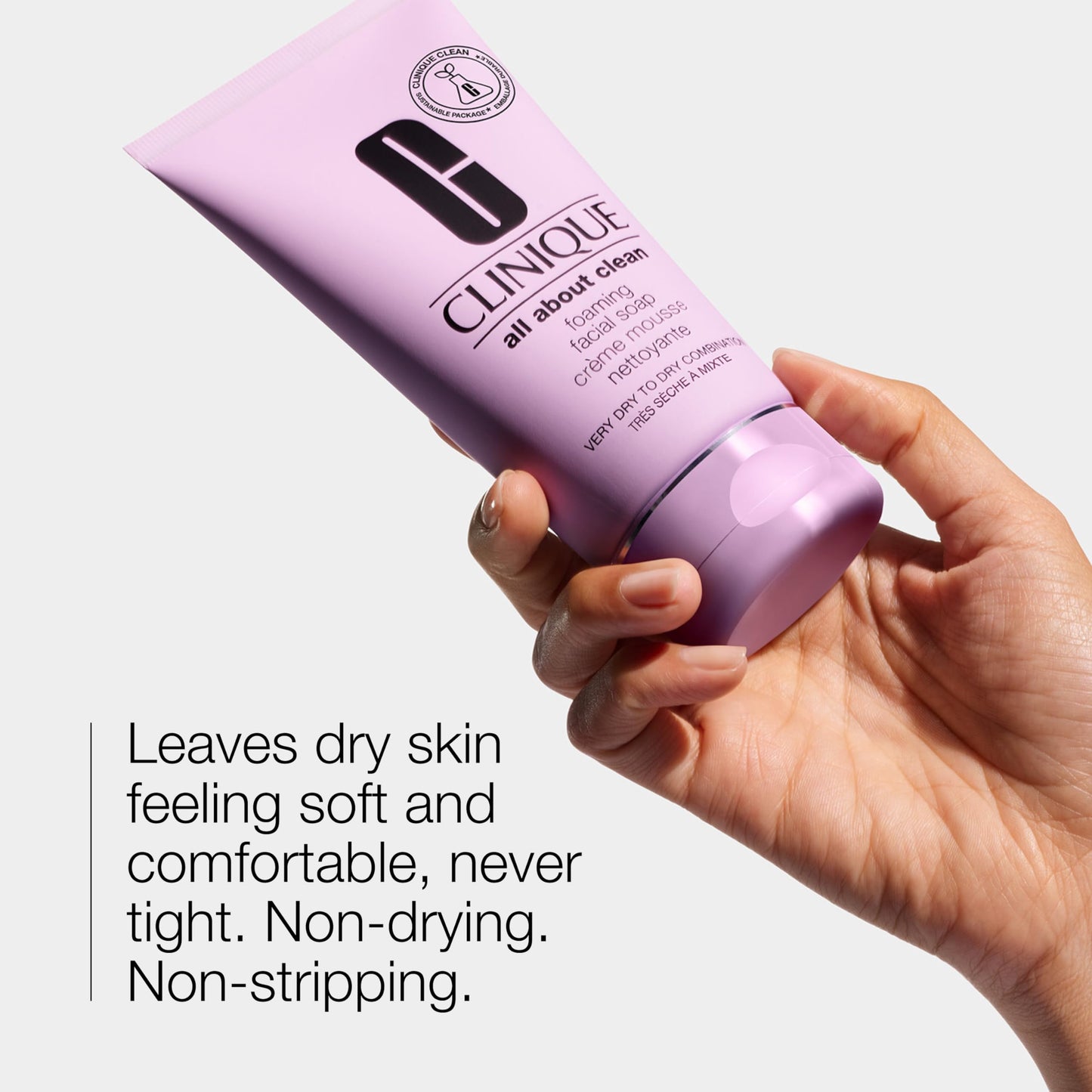 Clinique All About Clean Foaming Face Wash With Hyaluronic Acid + Glycerin For Very Dry to Dry Combination Skin Types, 5 Fl Oz Beauty & Personal Care Clinique
