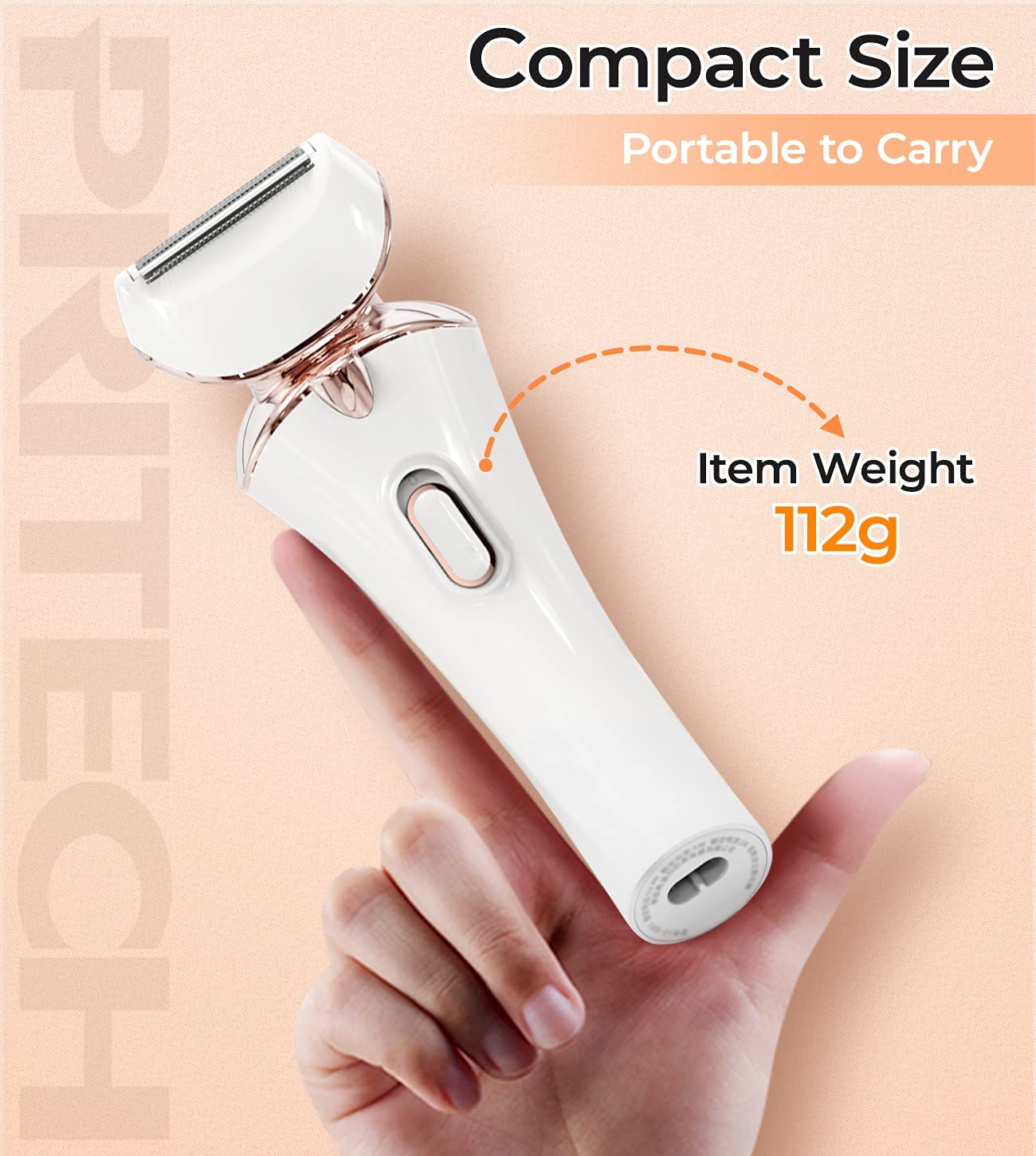 PRITECH Electric Razor for Women - Rechargeable Shaver for Women Portable Lady Shaver for Legs, Arm, Underarms, Bikini, USB Rechargeable, Wet & Dry Beauty and Personal Care PRITECH