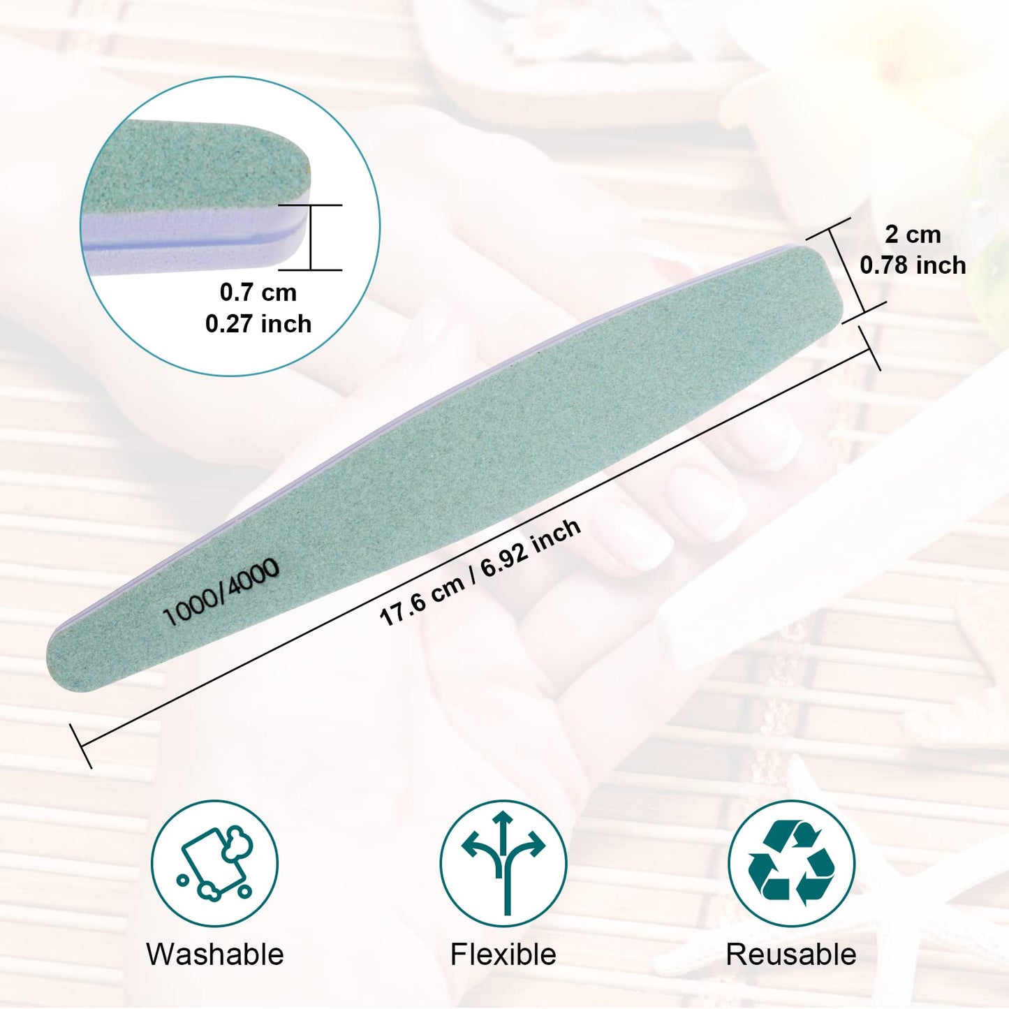 Diesisa 15pcs 1000/4000 Grit Nail Files for Natural Nails, Emery Boards for Natural Files, Double-Sided Nail Buffering Manicure Pedicure Nail Supplies Beauty & Personal Care Diesisa