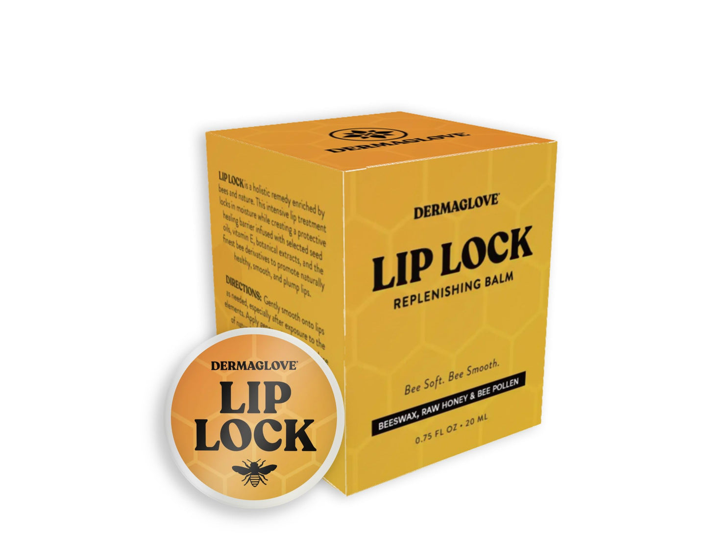 Lip Lock - Bee-Powered Lip Conditioning Balm with Honey, Beeswax & Botanical Oils - 0.75 Fl Oz (Pack of 1) Beauty and Personal Care DERMAGLOVE