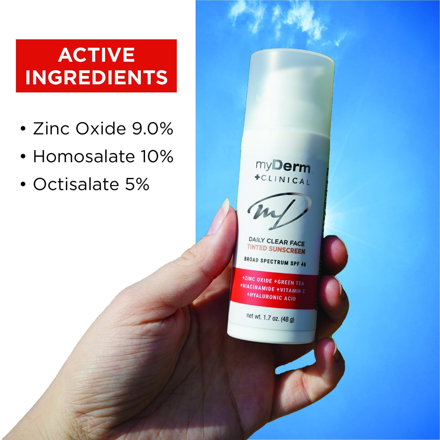 Myderm - Twin Pack Clinical SPF 46 Tinted Zinc Sunscreen Lotion Beauty & Personal Care Myderm