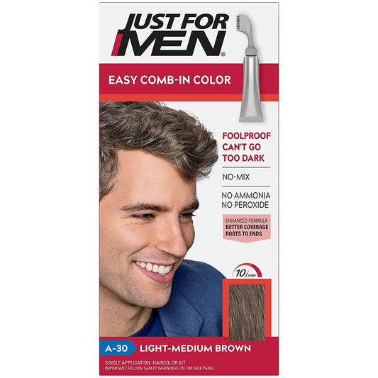 Just For Men AutoStop Haircolor, Light-Medium Brown (Pack of 3) Beauty & Personal Care Just for Men