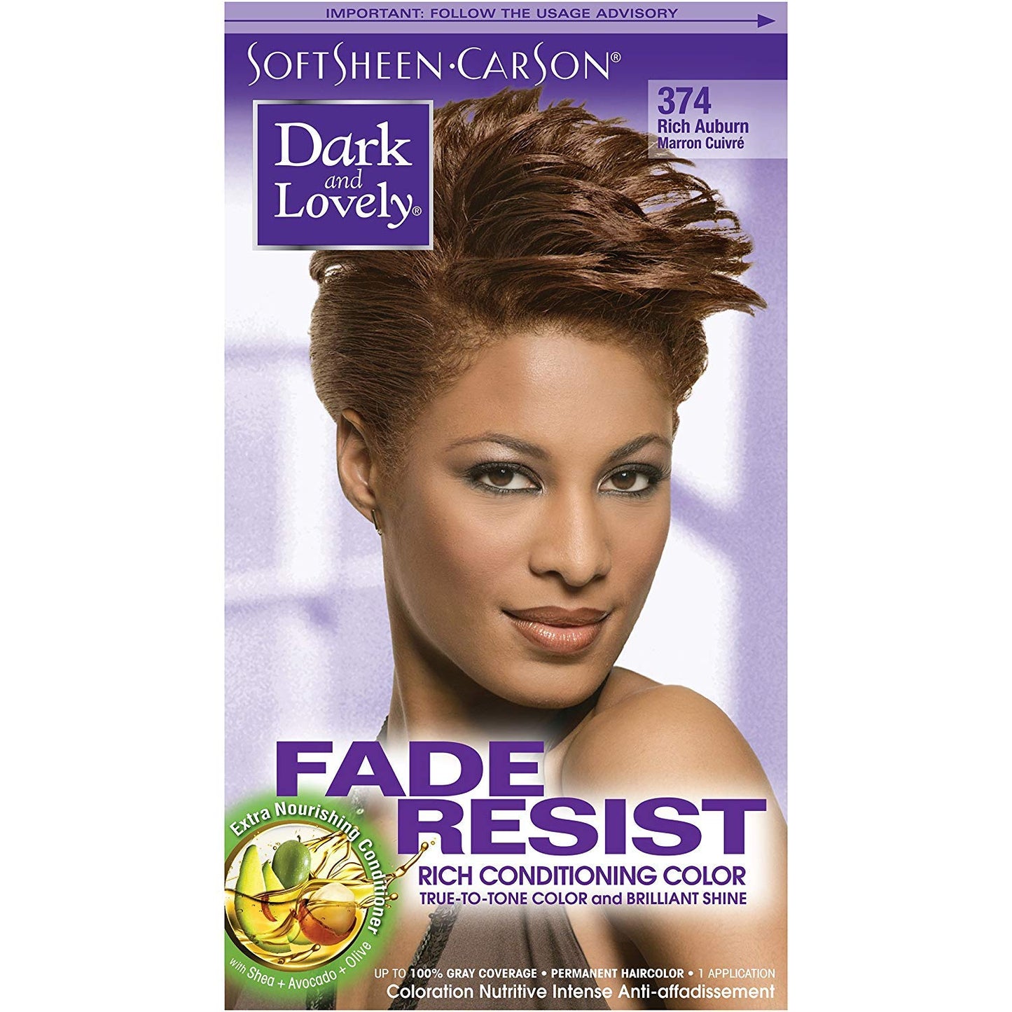 Dark & Lovely Fade Resistant Rich Conditioning Color, No. 374, Rich Auburn Beauty & Personal Care Dark and Lovely