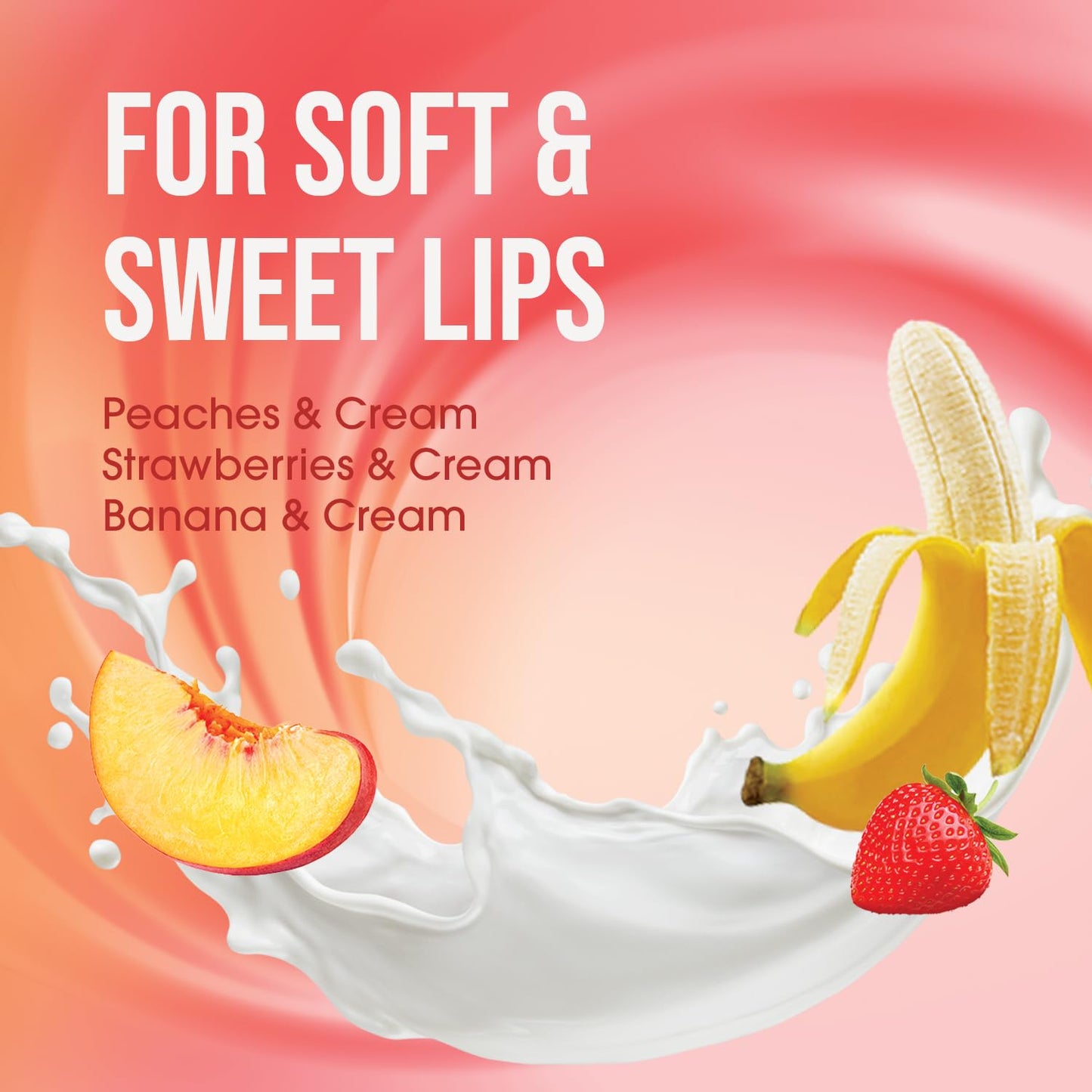 ChapStick Lip Balm Fruit & Cream 3-Pack Collection - Peach, Strawberry & Banana Flavors, 0.15 Oz Ea Beauty and Personal Care ChapStick