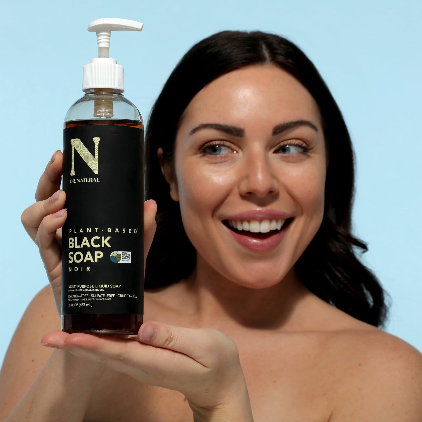 Dr. Natural Multi-Purpose Black Liquid Soap - Natural West African Body Wash - Gentle Hand Soap and Body Soap - Deep Moisturizer, Fights Acne - 16 oz Beauty & Personal Care Dr. Natural