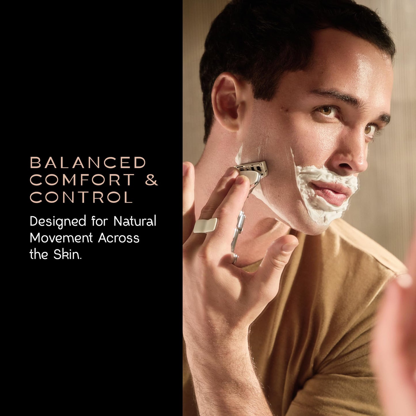 SKAURA Face Shaving Replacement Cartridges - 3 5-Blade Precision Razor Refills with Back Trimmer, Patented Design, Sensitive Skin Compatible, Easy Beauty and Personal Care SKAURA