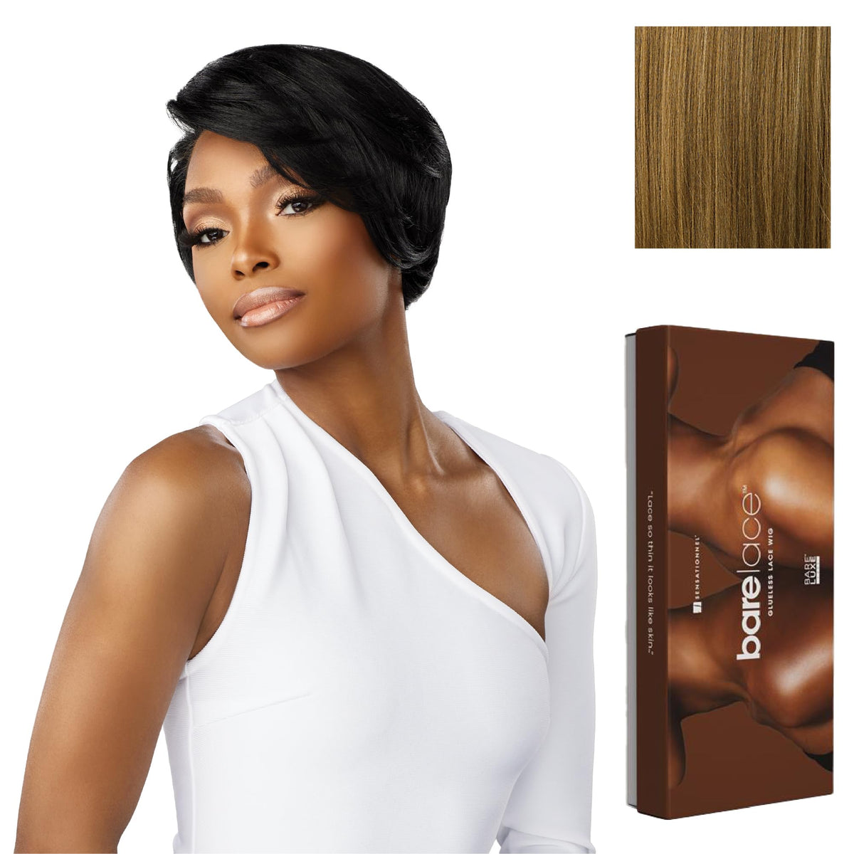 Sensationnel Bare Lace 13x6 Wig-Unit 18, CARAMELBLONDE