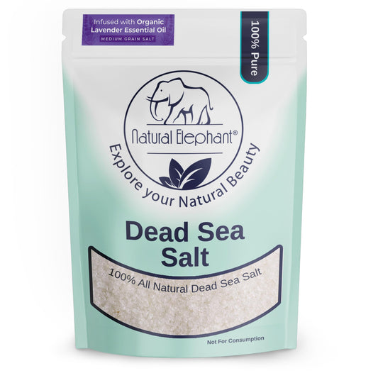 Natural Elephant Dead Sea Lavender Bath Salt Bathing and Foot Soak for Relaxing and Nourishing- 100% Pure with Organic Lavender Essential Oil - Medium Beauty and Personal Care Natural Elephant
