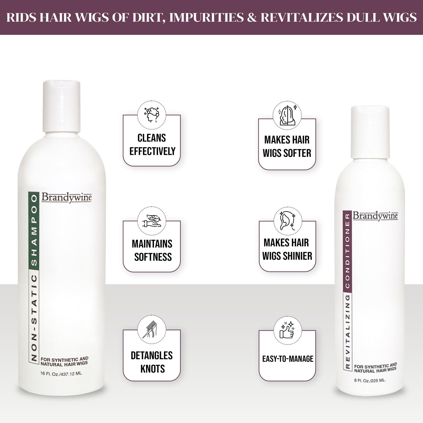 Natural & Synthetic Hair Kit, Shampoo and Conditioner Set, Value Pack Hair Care Beauty & Personal Care Brandywine