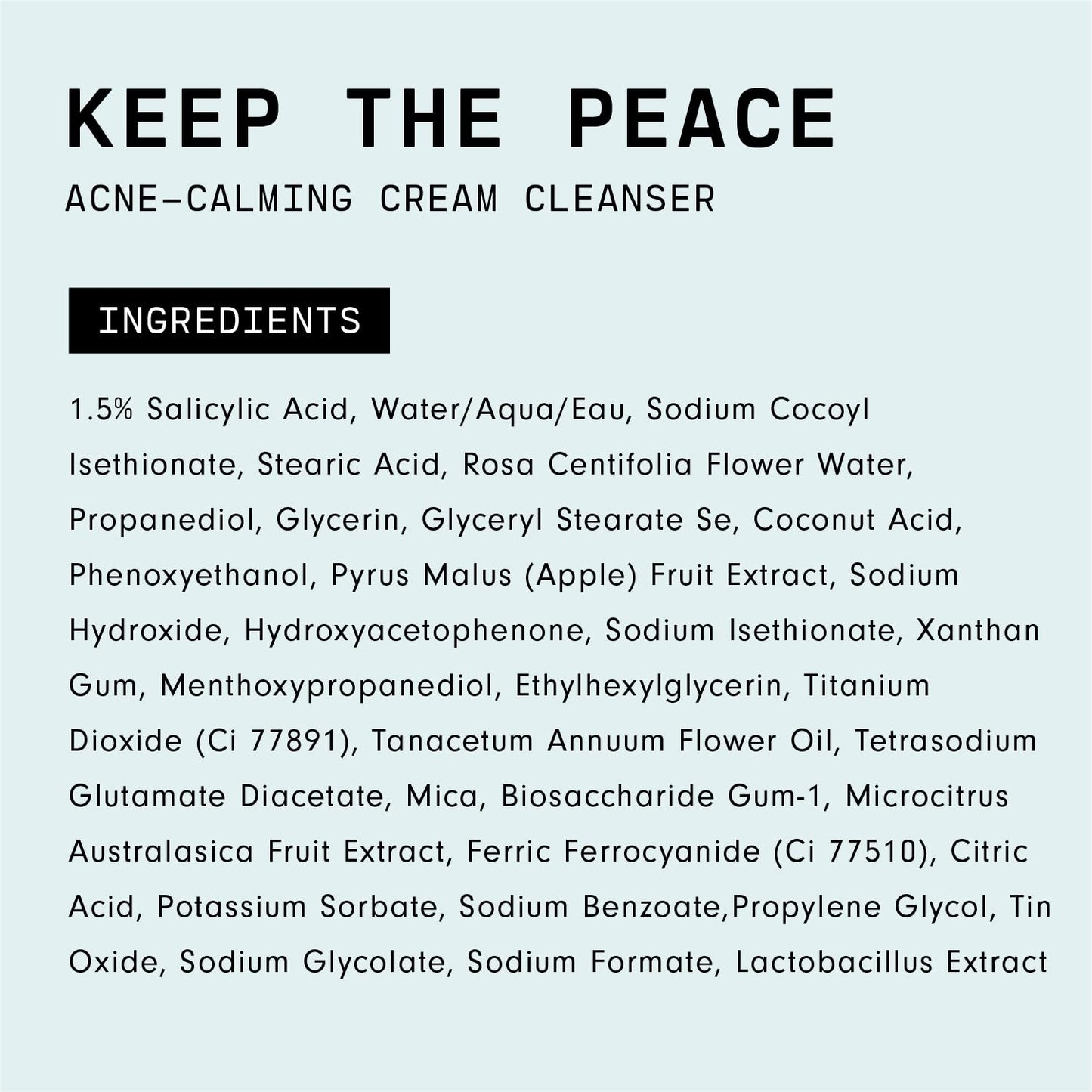 Versed Keep The Peace Calming Cream Cleanser 4 oz – Gentle Foaming Face Wash with Salicylic Acid, Reduces Blemishes, Non-Drying & Vegan Beauty & Personal Care Versed