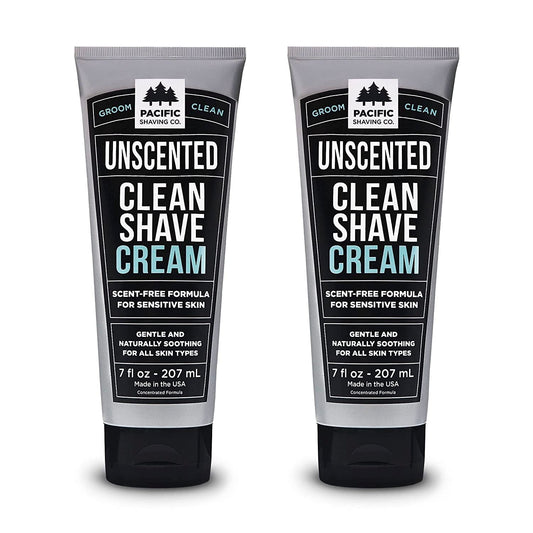 Pacific Shaving Company Clean Shaving Cream - Shea Butter + Vitamin E Shave Cream for Hydrated Sensitive Skin - Clean Formula for a Smooth Beauty & Personal Care Pacific Shaving Company