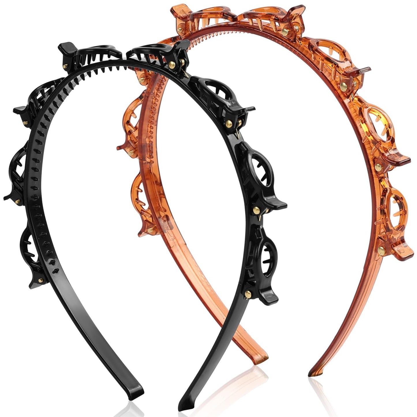 IJPDDRXYN 2 Pcs Braided Bangs Headband with Teeth, Professional Weaving Clip & Invisible Fringe Styling Tool for Women Girls, for Fine or Thick Hair Beauty and Personal Care IJPDDRXYN Default Title