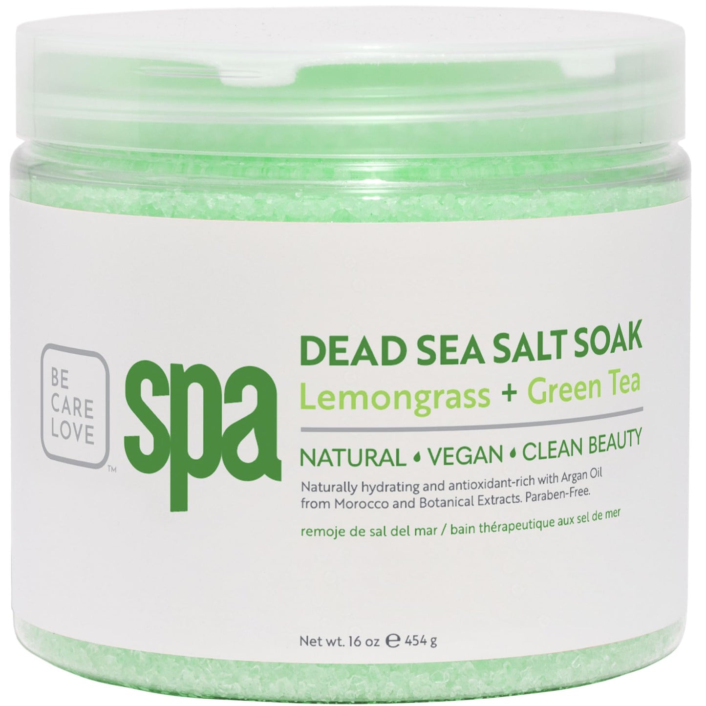 BCL SPA Dead Sea Salt Soak - Bath Salt with Organic Lemongrass + Green Tea, Shae Butter, Arnica, Aloe Vera Juice, Chamomile, Argan Oil & Jojoba Oil Beauty and Personal Care BCL SPA