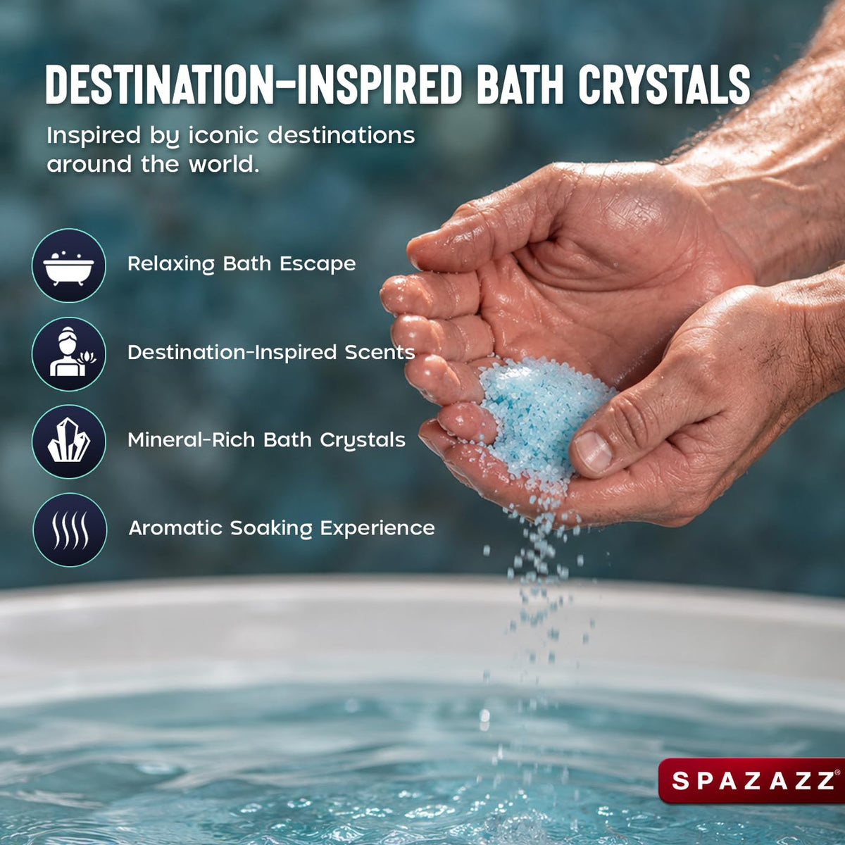 Hot Tub & Spa Aromatherapy Bath Salt Crystal Scents Spazazz Destinations Collection Bundle Aloha Paradise, Big Apple, City of Love, Cherry Blossom Beauty and Personal Care Spazazz