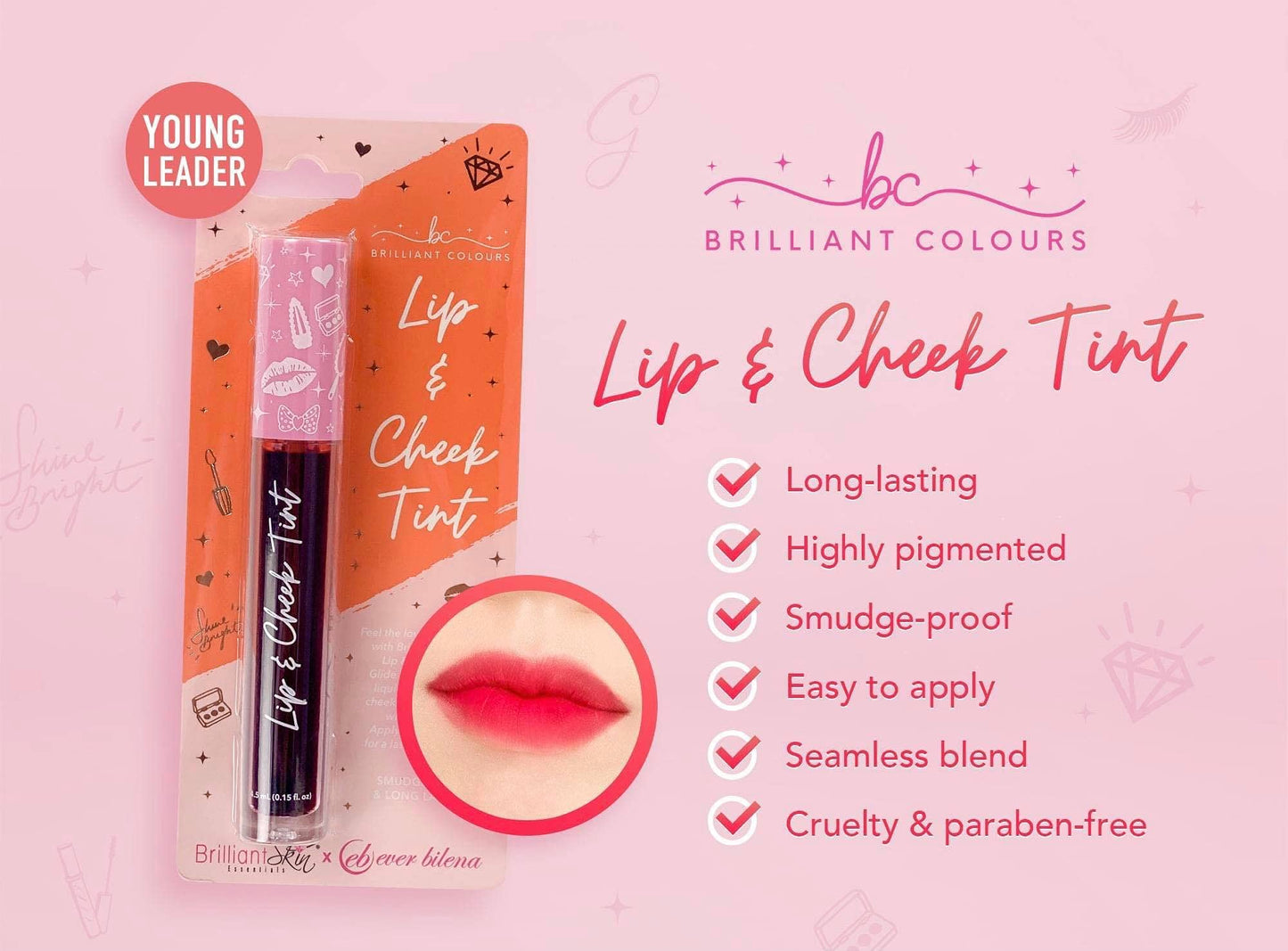 Brilliant Colours by Brilliant Skin Lip & Cheek Tint - YOUNG LEADER Beauty & Personal Care Brilliant Colours