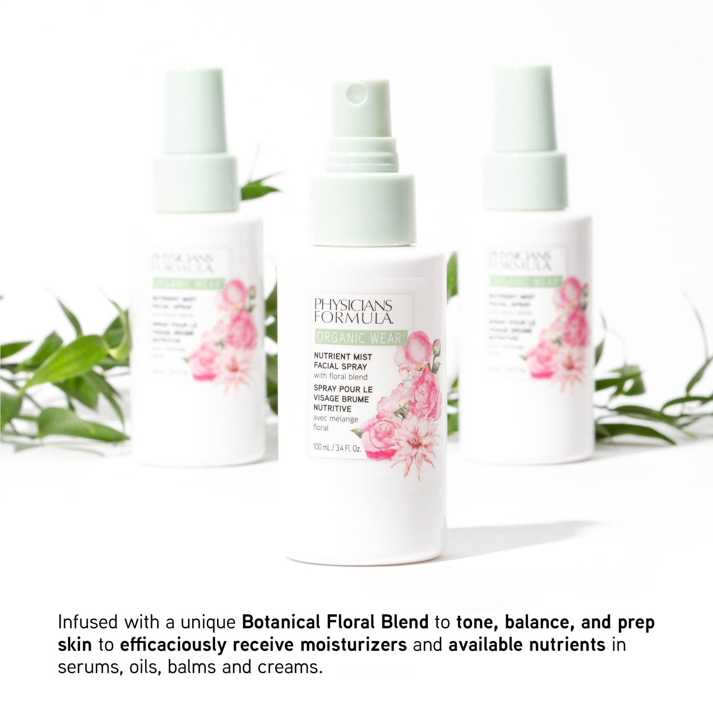 Physicians Formula Organic Wear Nutrient Mist Facial Spray, Botanical Infused, Dermatologist Approved, Vegan, Gluten Free, Tone, Balance, And Prep Beauty & Personal Care Physicians Formula