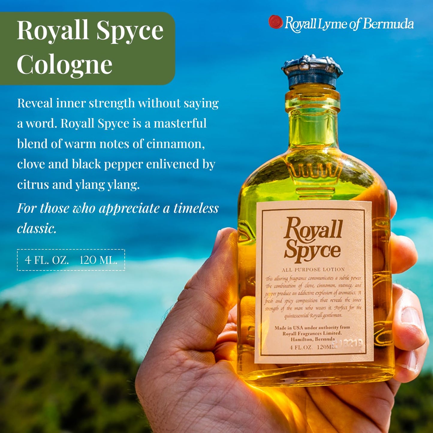 ROYALL SPYCE, Men's Heritage Cologne, Warm Spiced Fragrance - 4 oz Spray/Splash Beauty & Personal Care ROYALL LYME