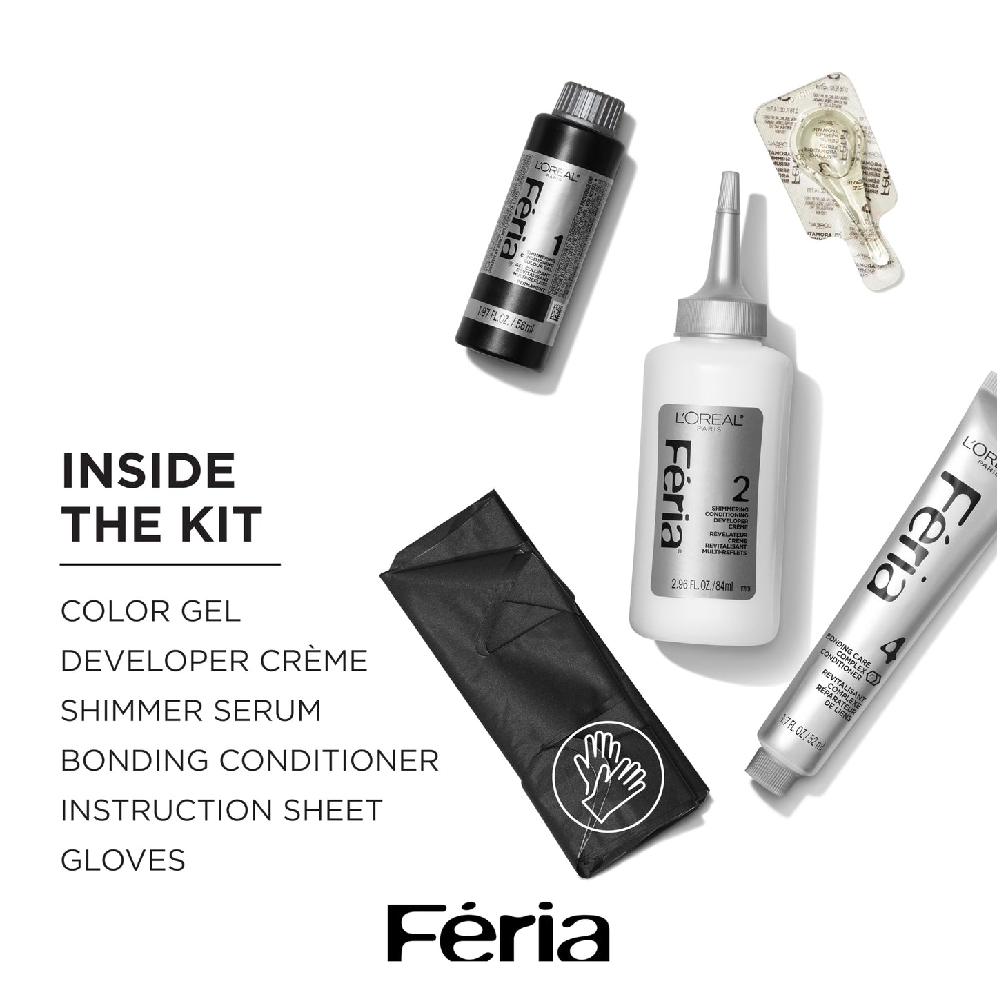 L'Oreal Paris Feria Multi-Faceted Shimmering Permanent Hair Color, 411 Downtown Denim, Pack of 1 Hair Dye Kit Beauty & Personal Care L'Oreal Paris