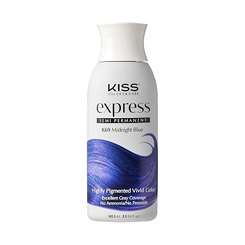 Kiss Express Color #K69 Semi-Permanent Midnight Blue 3.5 Ounce (100ml) Beauty & Personal Care KISS