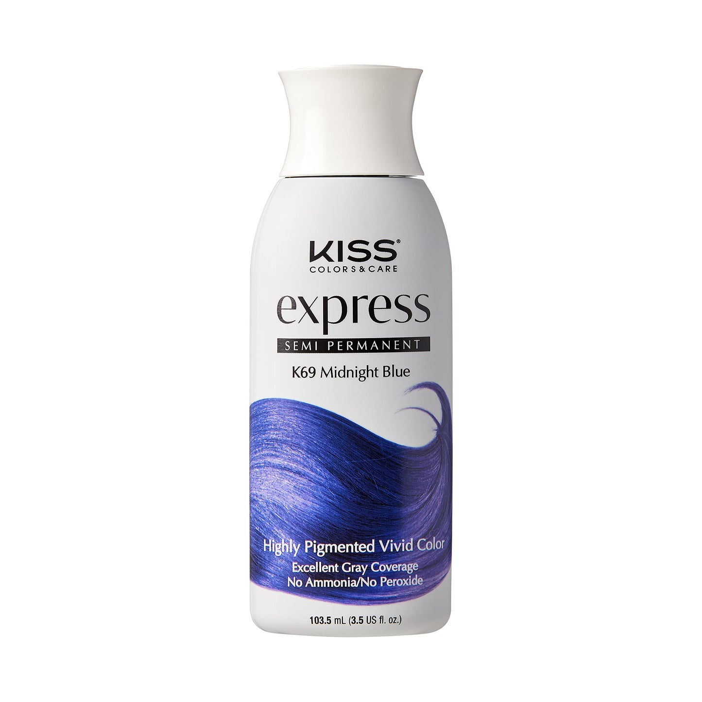 Kiss Express Color #K69 Semi-Permanent Midnight Blue 3.5 Ounce (100ml) Beauty & Personal Care KISS