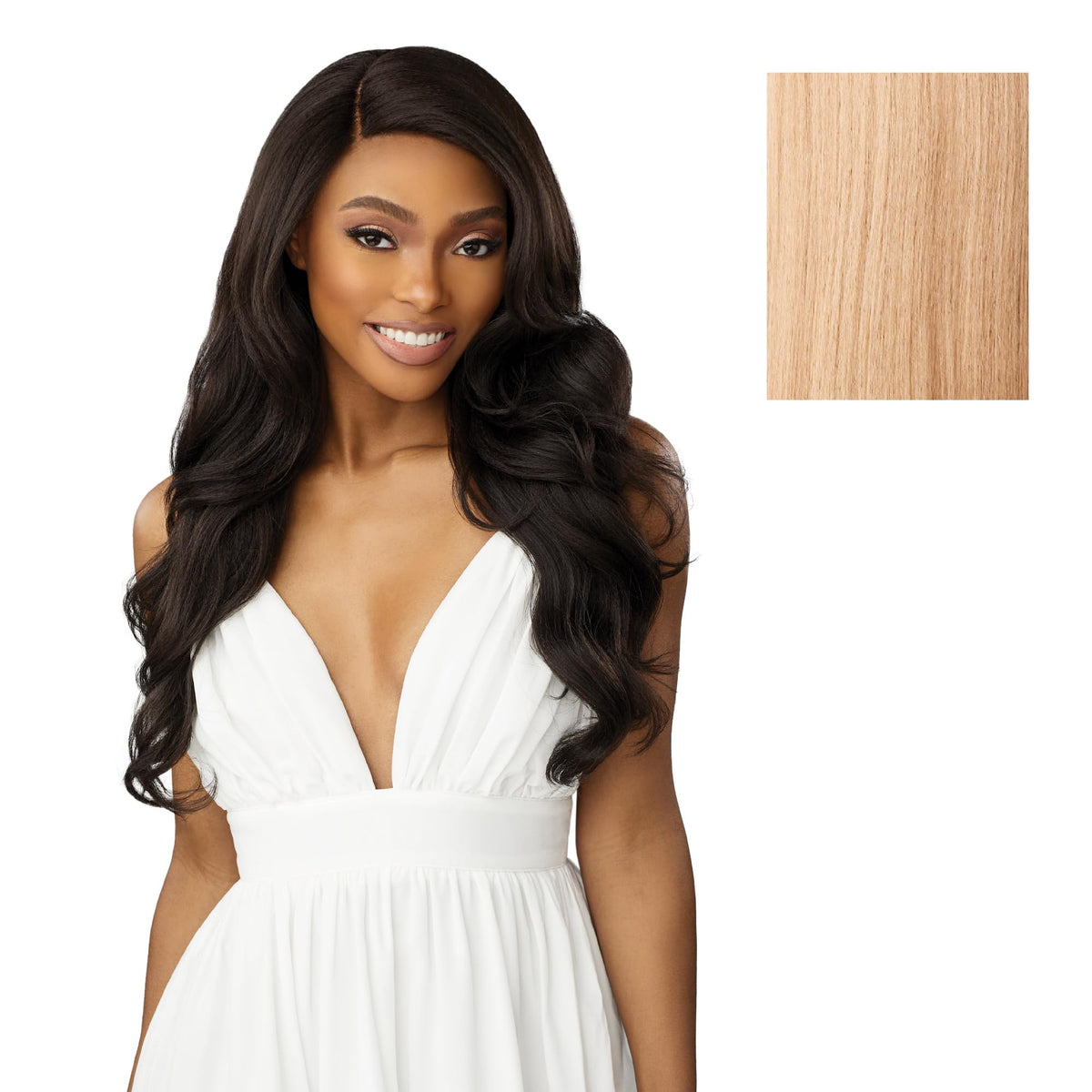 Sensationnel Dashly Lace Front Wig-Unit 53, ASHPEACHBLONDE