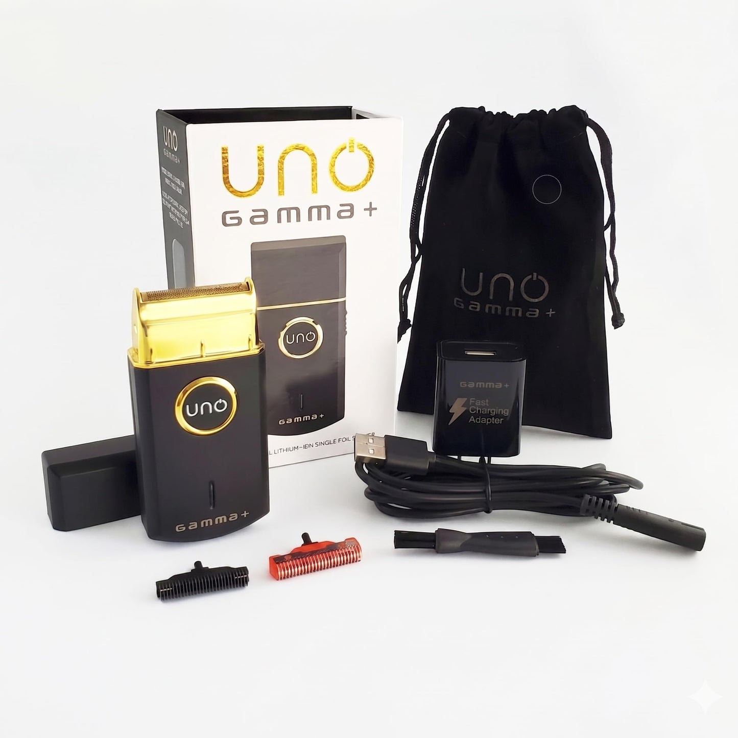 GAMMA+ Uno Mini-Sized Travel Cordless Mens Single Foil Shaver, Micro-USB Rechargeable for Shorter Facial Stubble, Black Beauty and Personal Care GAMMA+