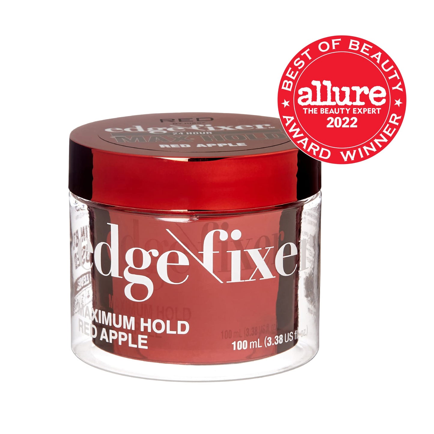 Red by Kiss Edge Fixer Hair Shine Gel, 24 Hour Max Hold, Non-Flaking, Biotin B7 Infused, Natural Styling, Professional Edge Control Wax, Perfect Beauty & Personal Care Red by Kiss